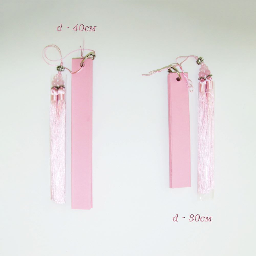 Веер-гармошка с кисточкой 40 см, розовый Веер-гармошка с кисточкой 40 см, розовый