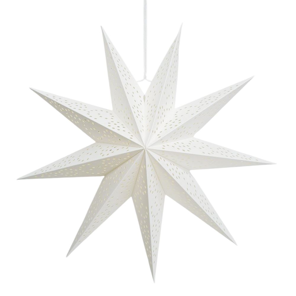 Звезда девятиконечная 45 см, Точки, белый Звезда девятиконечная 45 см, Точки, белый