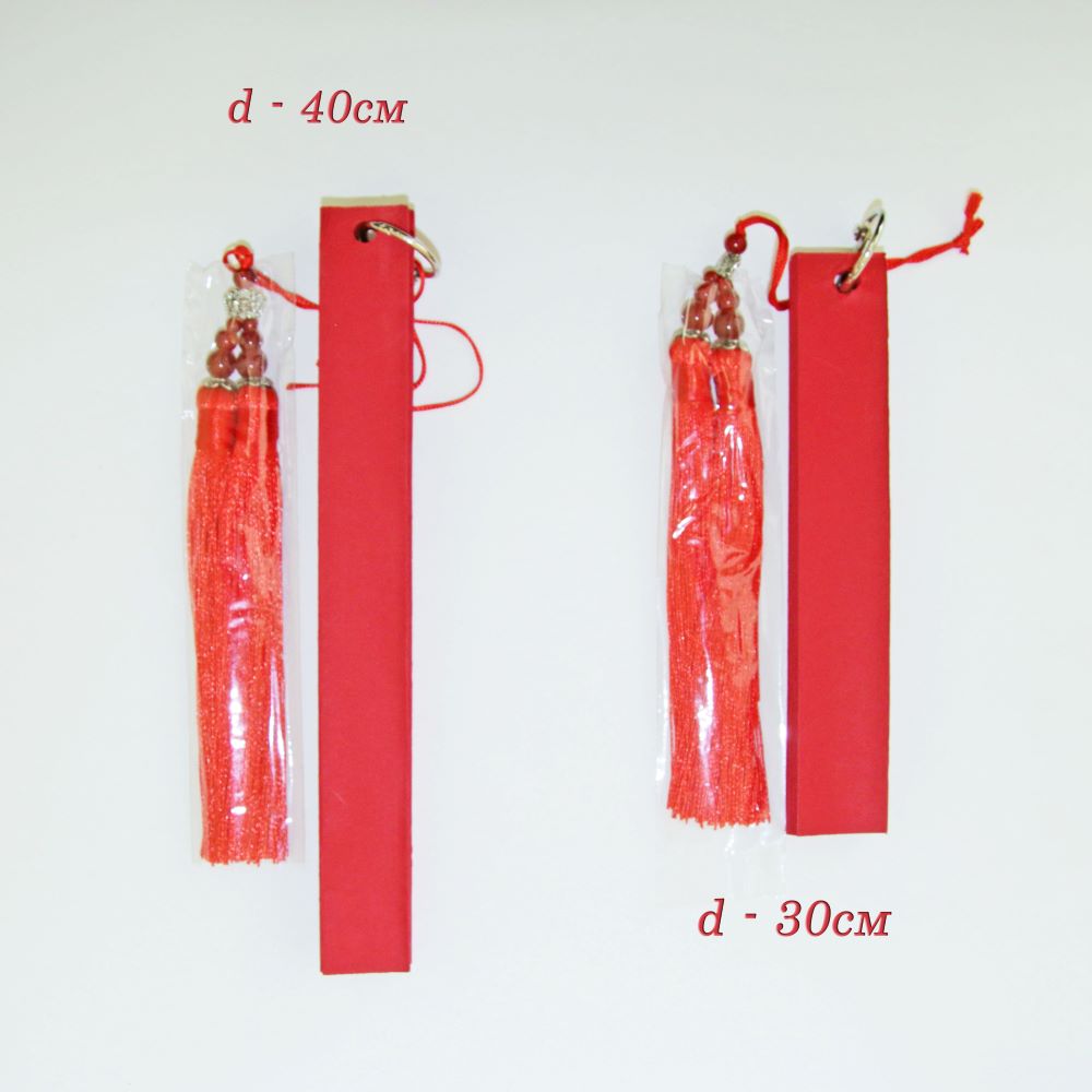 Веер-гармошка с кисточкой 40 см, красный Веер-гармошка с кисточкой 40 см, красный