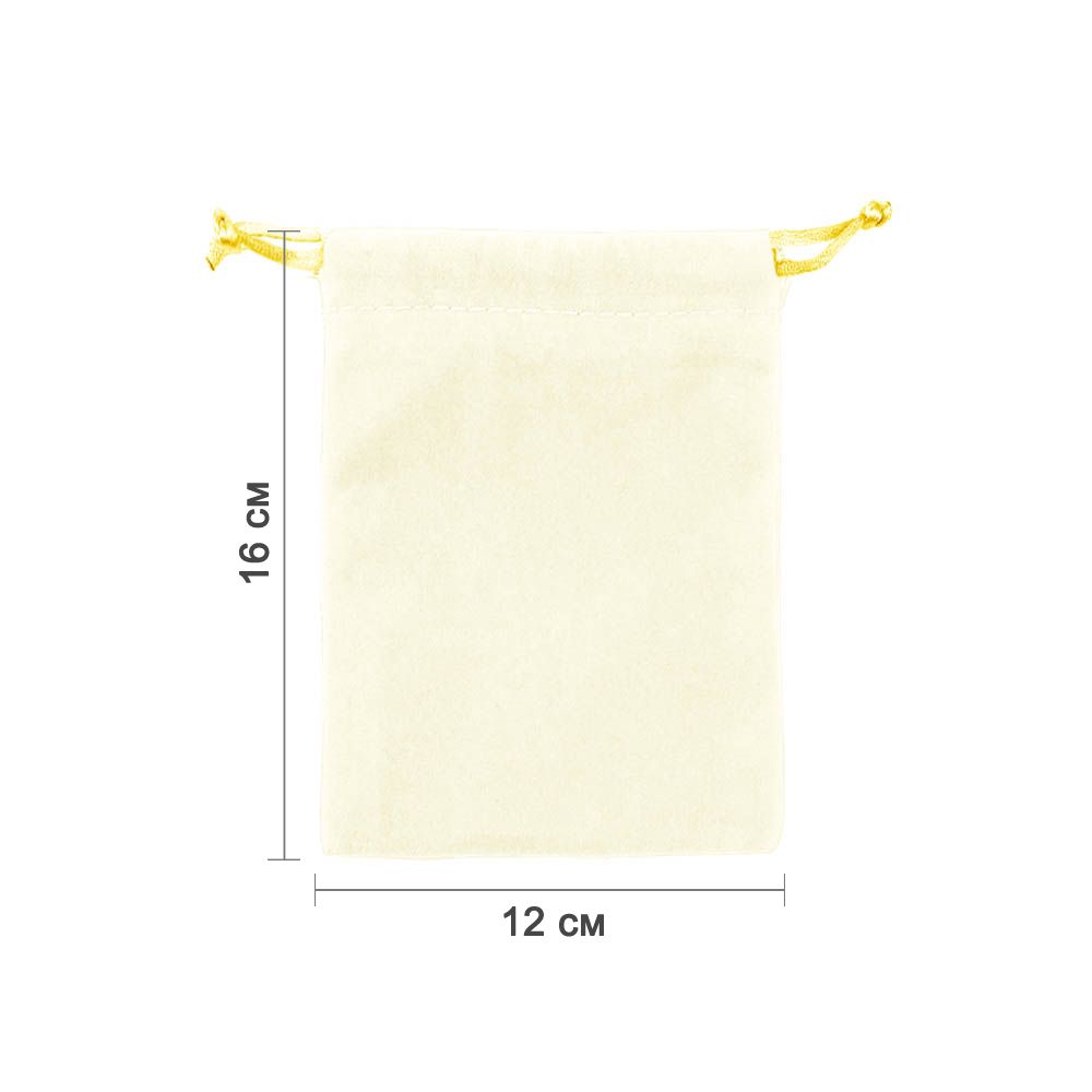 Мешочек велюровый 12х16 см, айвори Мешочек велюровый 12х16 см, айвори