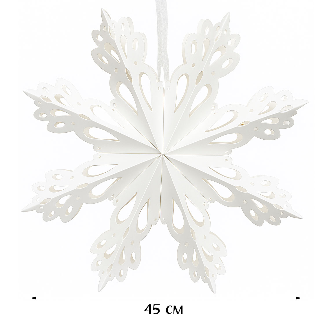 Снежинка 40 см №10, белый Снежинка 40 см №10, белый