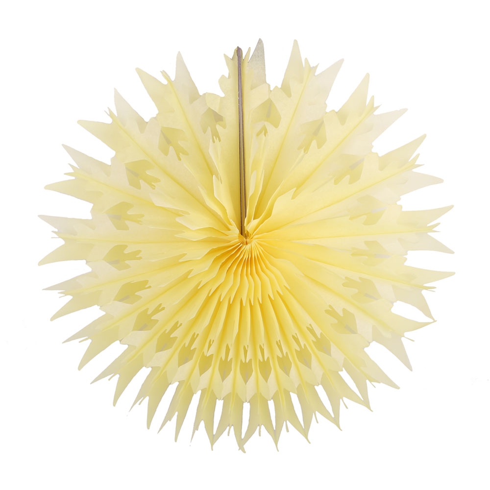 Снежинка обьемная 40 см лимонный Снежинка обьемная 40 см лимонный