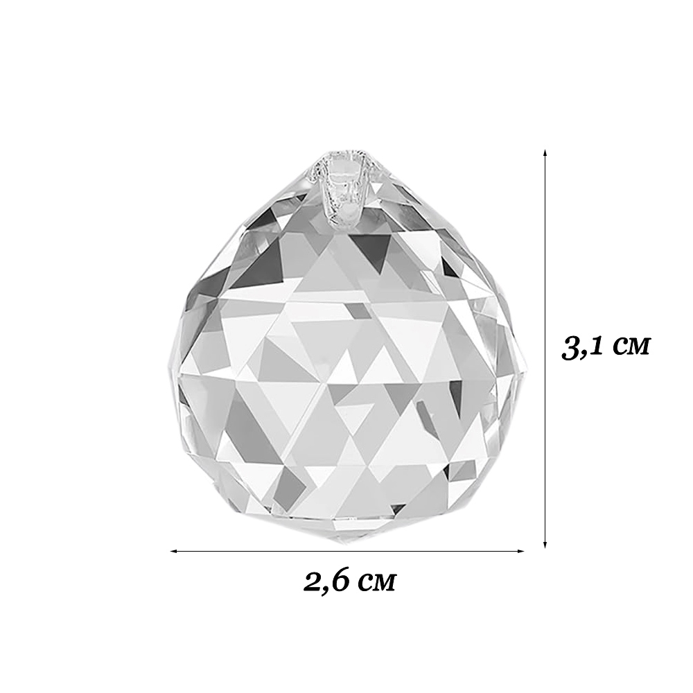 Подвека-шар 2,6см х 3,1см, 52шт