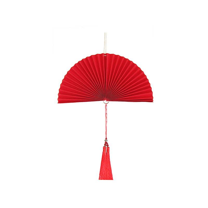 Веер-гармошка с кисточкой 30 см, красный Веер-гармошка с кисточкой 30 см, красный