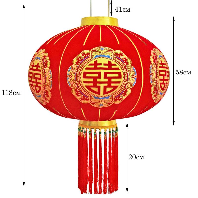 Китайский фонарь с кисточками Pro d-78 см, Процветание Китайский фонарь с кисточками Pro d-78 см, Процветание