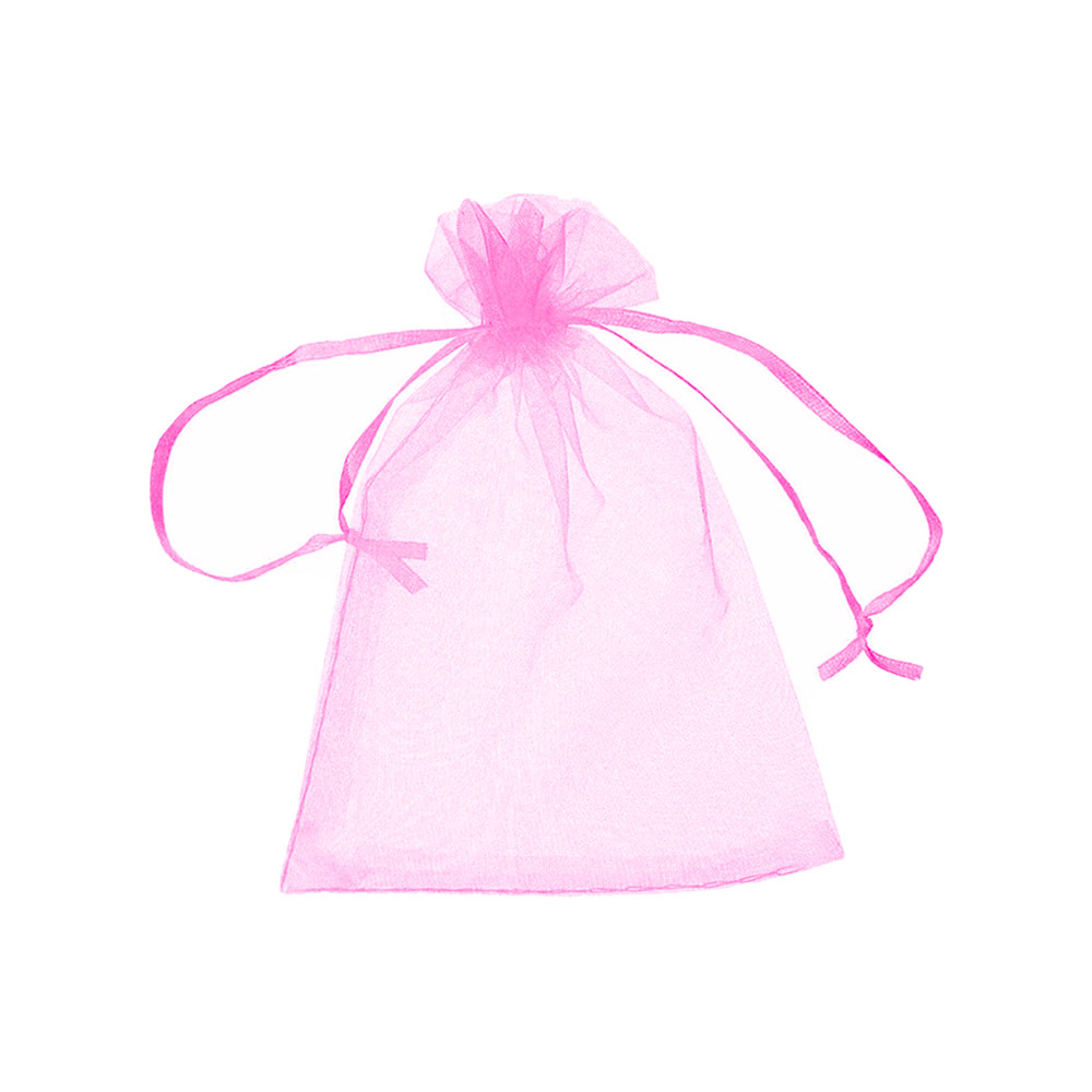 Мешочек из органзы 11 х 18 см розовый  Мешочек из органзы 11 х 18 см розовый
