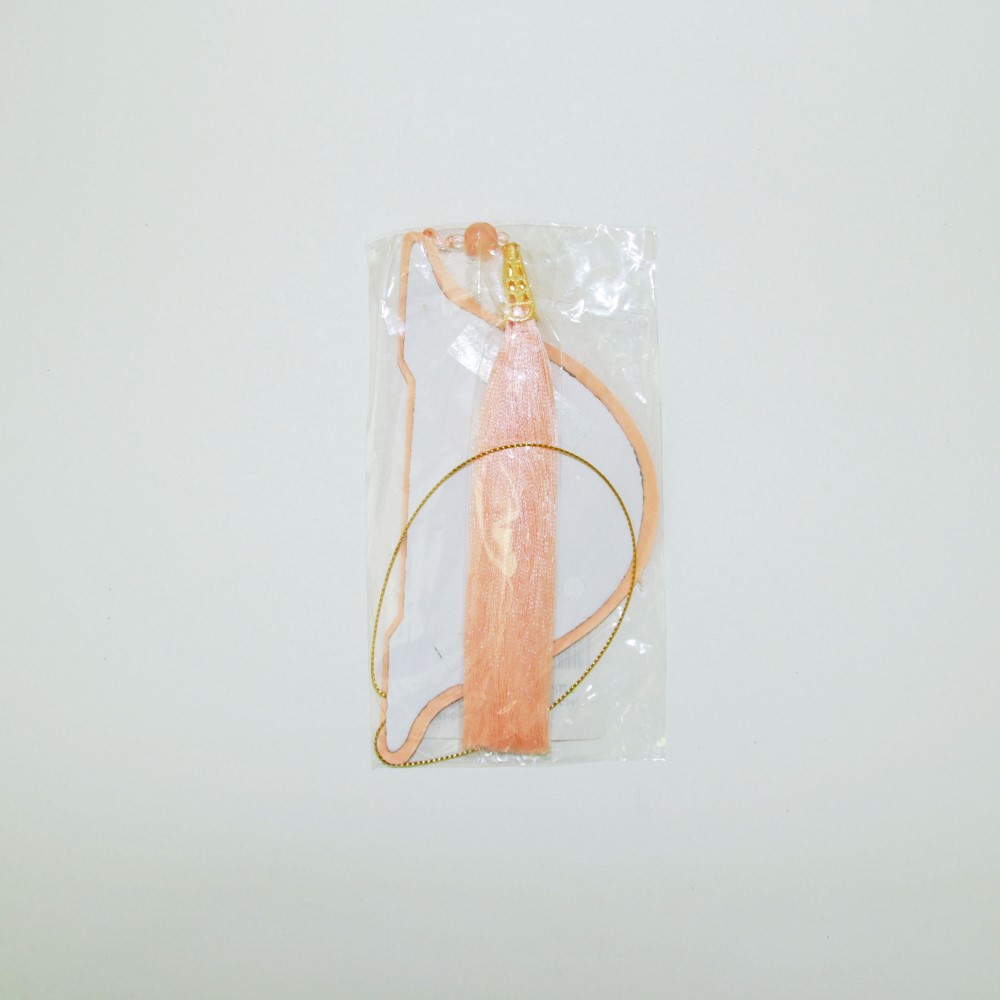 Бумажное украшение Шар-соты с кисточкой 15 см, персиковый Бумажное украшение Шар-соты с кисточкой 15 см, персиковый