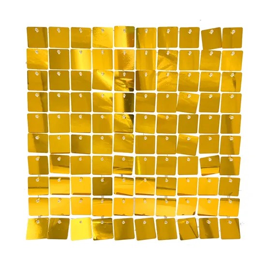 Панель с пайетками для фотозоны 30х30см, золото Панель с пайетками для фотозоны 30х30см, золото