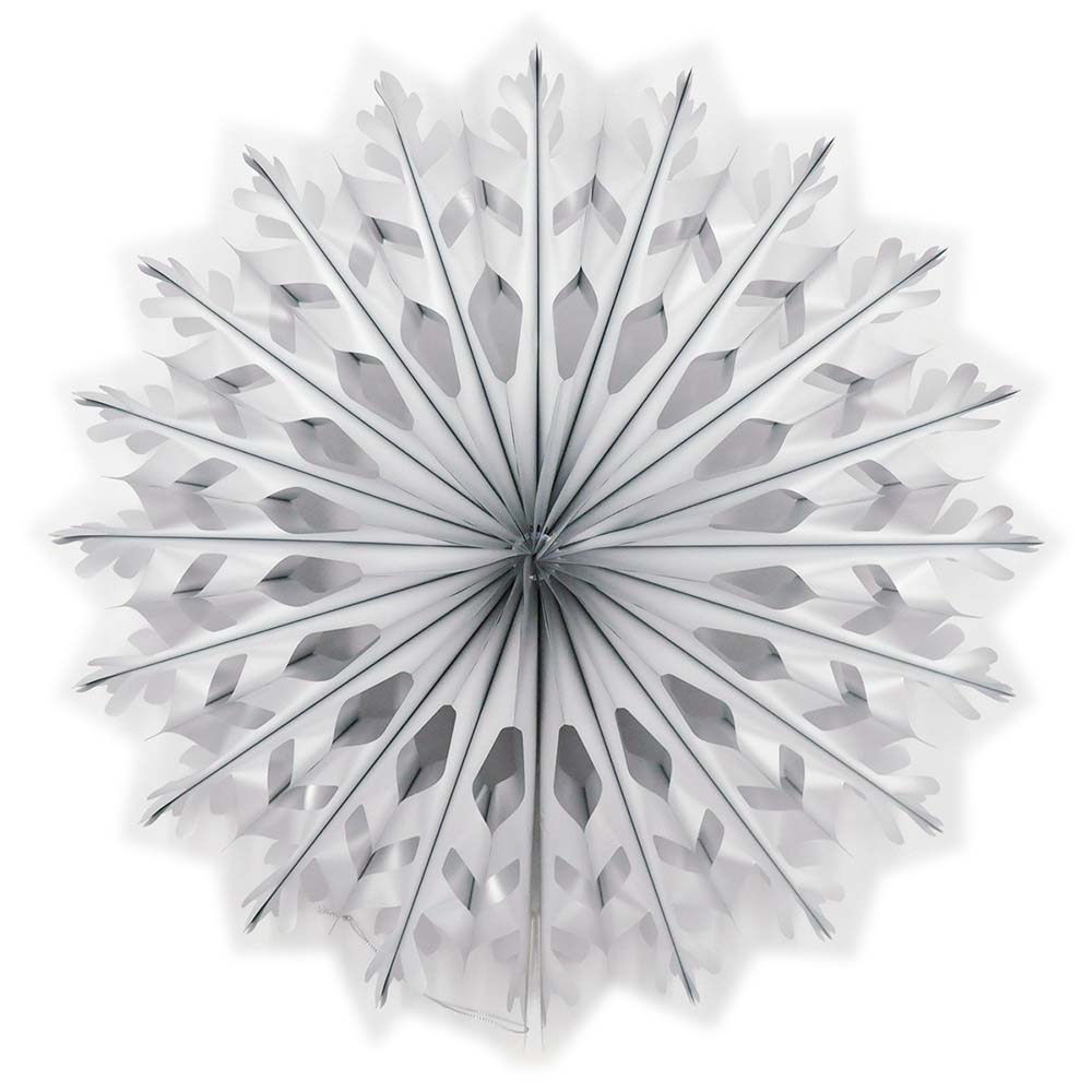 Снежинка фольгированная 45 см серебро Снежинка фольгированная 45 см серебро