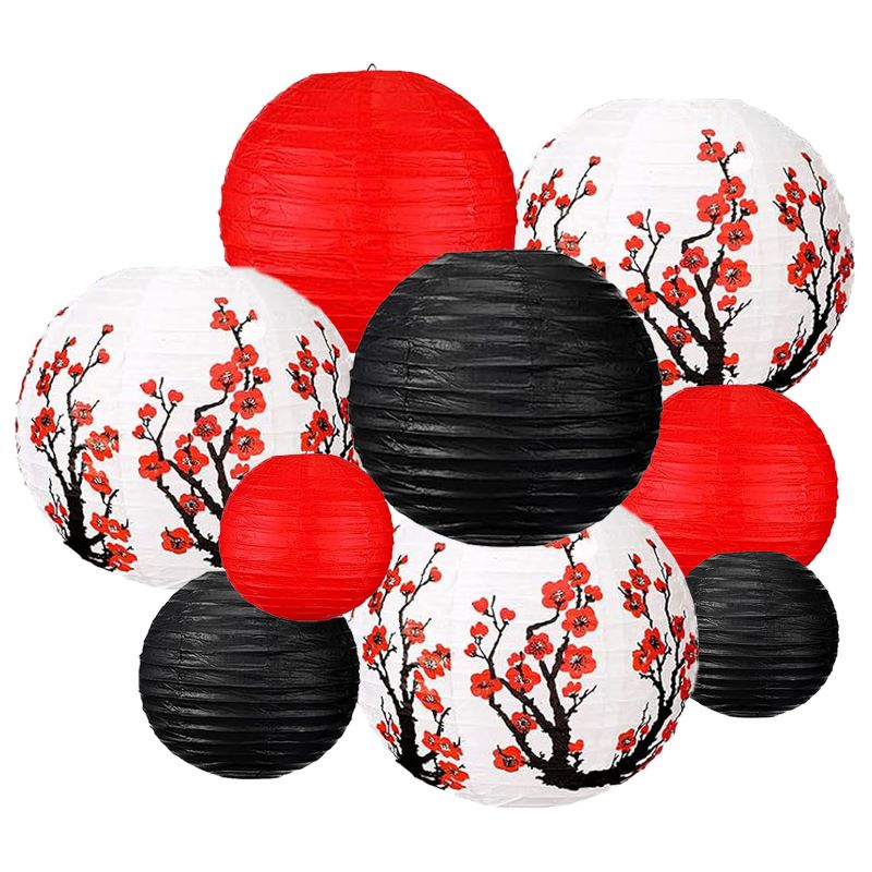 Набор подвесные фонарики 9 шт, сакура Набор подвесные фонарики 9 шт, сакура