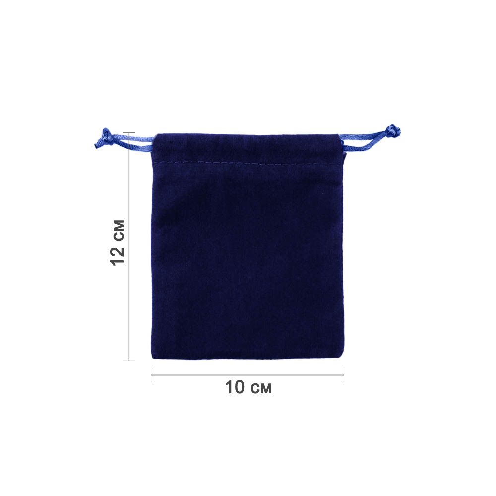 Мешочек велюровый 10х12 см, темно-синий Мешочек велюровый 10х12 см, темно-синий