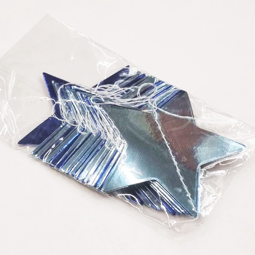 Гирлянда "Звезды" металлик 7 см х 4 м, голубой+т.синий Гирлянда "Звезды" металлик 7 см х 4 м, голубой+т.синий