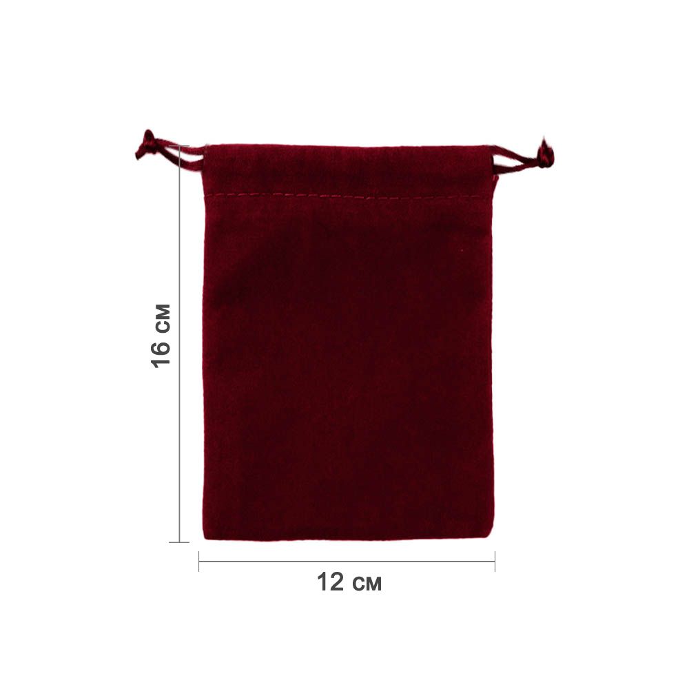 Мешочек велюровый 12х16 см, бордовый Мешочек велюровый 12х16 см, бордовый