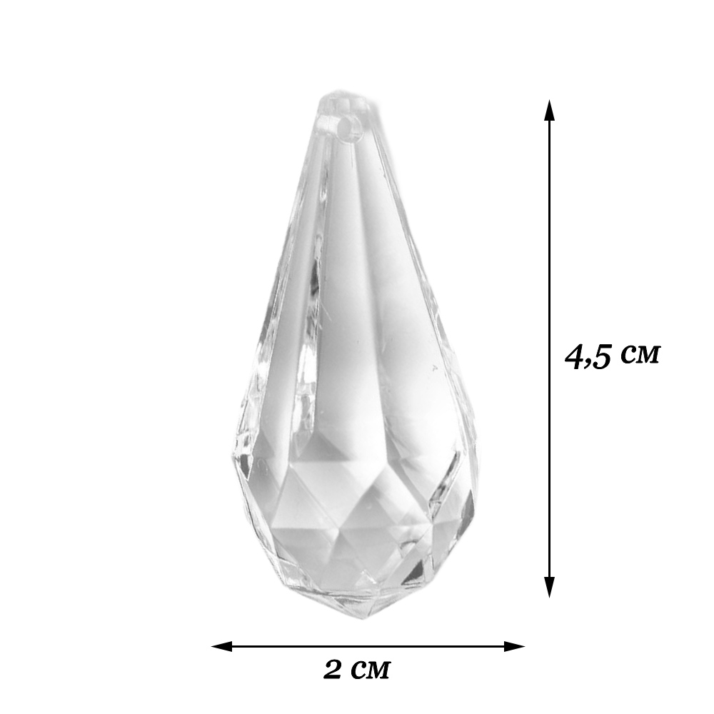 Подвеска-капля 2см х 4,5 см, 78шт