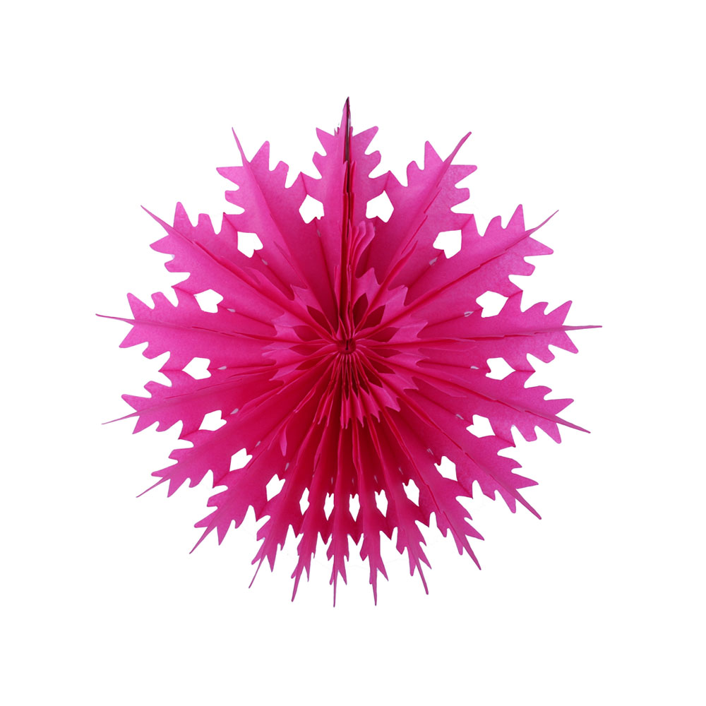 Снежинка обьемная 20 см малиновый Снежинка обьемная 20 см малиновый