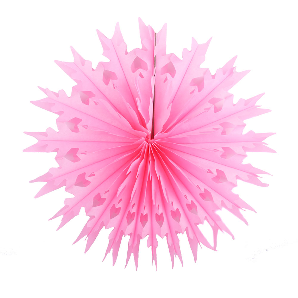 Снежинка обьемная 40 см розовый Снежинка обьемная 40 см розовый