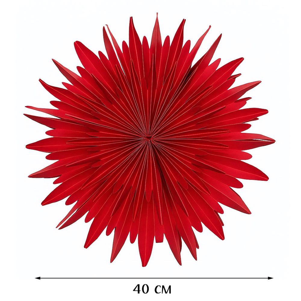 Снежинка 40 см №2, красный Снежинка 40 см №2, красный