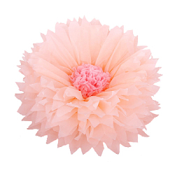 Бумажный цветок 40 см персиковый+светло-розовый