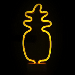 Светильник неоновый на подставке "Ананас" 30 х 13 см от батареек, желтый