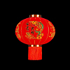 Китайский фонарь эконом d-48 см, Богатство