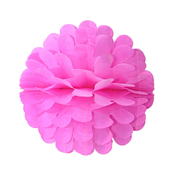 Бумажное украшение Цветочный шар-соты 25 см, розовый