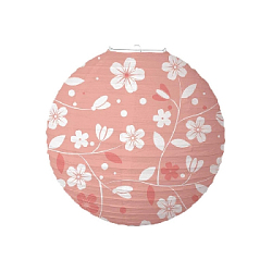 Подвесной фонарик стандарт цветы 30 см т.розовый