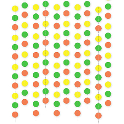 Гирлянда "Кружочки" бумажные 5 см х 4,5 м, Оранж+Желт+Зелен
