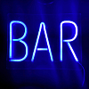 Cветильник LED NEON "BAR" 40 х 30 см, от USB, синий