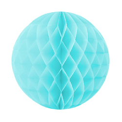 Бумажное украшение шар 40 см голубой