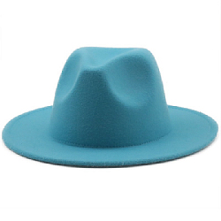 Шляпа Федора фетровая, голубой