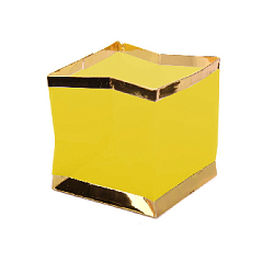 Плавающий фонарик "Куб" 11х11 см золото+желтый