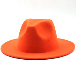 Шляпа Федора фетровая, оранжевый