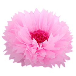Бумажный цветок 50 см розовый+амарантовый