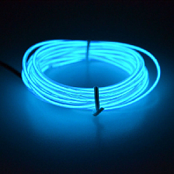 Шнур неоновый светящийся 4 м, синий