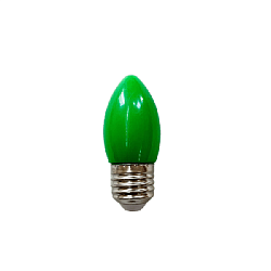 Лампа светодиодная Свеча d-35 E27 W3, зеленый