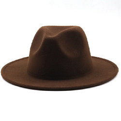 Шляпа Федора фетровая, темно-коричневый
