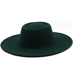 Шляпа Гаучо фетровая, темно-зеленый