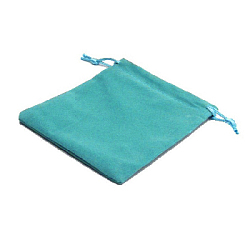 Мешочек замшевый (1) 10х12см, бирюзовый