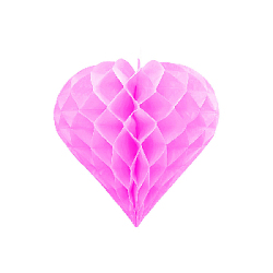 Бумажное украшение "Сердце" 20 см, розовый