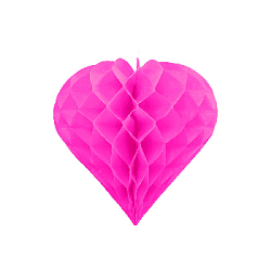 Бумажное украшение "Сердце" 20 см, малиновый
