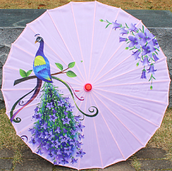 Китайские тканевые зонтики цветочные 82х54см, №10