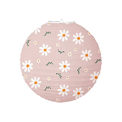 Подвесной фонарик стандарт цветы 30 см нежно-розовый