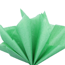 Бумага тишью светло-зеленая 76 х 50 см, 100 листов 17-19 г/м