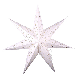 Звезда девятиконечная 45 см, точки и звездочки, Белый