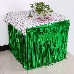 Юбка фольгированная для стола 2,75 см х 75 см, металлик зеленый