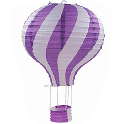Подвесной фонарик "Воздушный шар"зигзаг 40 см фиолетово+белый