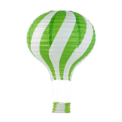 Подвесной фонарик "Воздушный шар"зигзаг 40 см зеленый+белый
