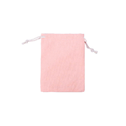 Мешочек из искусственного льна 9х12 см, светло-розовый