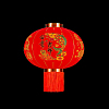 Китайский фонарь эконом d-44 см, Богатство