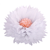 Бумажный цветок 40 см белый+персиковый